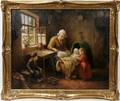 011051 FG GRUST OIL ON CANVAS DUTCH GENRE SCENE