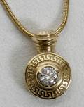 010057 14K GOLD  DIAMOND NECKLACE