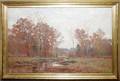 122014 W MERRIT POST OIL ON CANVAS FALL LANDSCAPE