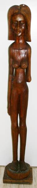 122035 ROBERT ROGER FRANCOIS CARVED WOOD NUDE FEMALE