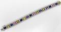 122042 185CT SAPPHIRE  115CT DIAMOND BRACELET