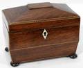 121012 REGENCY ROSEWOOD DOUBLE TEA CADDY C1820