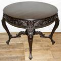 120013 FRENCH CARVED WALNUT CENTER TABLE C1900