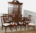 120010 CHIPPENDALE STYLE MAHOGANY DINING SET 8 PCS