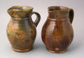 Two Pennsylvania redware pitchers ca 1900