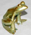 120031 ZSOLNAY ART POTTERY FIGURE OF FROG H28 L3