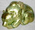 120025 ZSOLNAY POTTERY FIGURE OF A BEAR H85