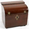 051083 ENGLISH MAHOGANY TEA CADDY MID 19TH C