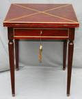 090070 FRENCH MAHOGANY GAMES TABLE H28 W24 L24