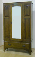 Arts and Crafts 3pc oak cupboard