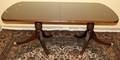 081127 MAHOGANY DOUBLEPEDESTAL DINING TABLE W455