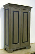 Painted pine wardrobe