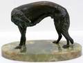 081086 WILHELM BORMANN BRONZE SCULPTURE OF A HOUND