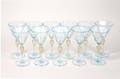 Set 11 Venetian Salviati Octagonal Wine Glasses