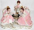 061099 DRESDEN PORCELAIN FIGURAL PLATEAU MID 20TH C