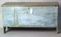 New England painted pine blanket chest