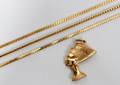 091161 14K GOLD NECK CHAINS  QUEEN NEFERTITI CHARM