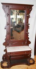 091140 VICTORIAN MAHOGANY HALL TREE C1870