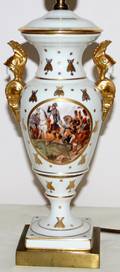 091138 NAPOLEONIC PORCELAIN BASE TABLE LAMP H13