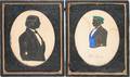 091105 SILHOUETTES C1856 TWO GUTTA PERCHA FRAMES