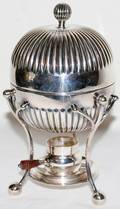 091128 ENGLISH SHEFFIELD PLATE EGG CODDLER C1920