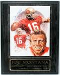 080070 JOE MONTANA SIGNED PLAQUE 9801000 H15 W12