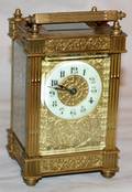 071135 FRENCH BRASS CARRIAGE CLOCK C1900 H55 W3