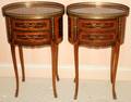 061107 LOUIS XV STYLE MARQUETRYINLAID SIDE TABLES