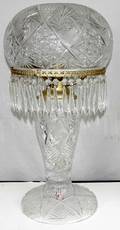 051147 CZECH STYLE CRYSTAL TABLE LAMP WDOME SHADE
