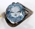 091169 TAXCO MEXICAN STERLING  BLUE TOPAZ RING