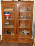 081183 AMERICAN OAK BOOK CASE C1900 H64 W42 D11