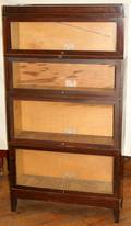 081187 AMERICAN OAK FOURSECTION BARRISTER BOOKCASE