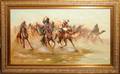 072075 QAIS ALSINDY OIL ON CANVAS ARAB WARRIORS