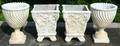 070069 ITALIAN STONE GARDEN URNS ONE SIGNED IISHI