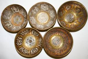 060126 ALGERIAN  EGYPTIAN BRASS BOWLS 19TH C H2