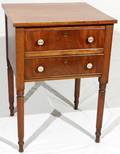 051154 SHERATON MAHOGANY TWODRAWER WORK TABLE