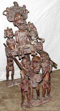 050114 AFRICAN IVORY COAST IRON SCULPTURE KING