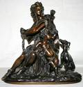 042071 EUROPEAN BRONZE SCULPTURE DIANA THE HUNTRESS
