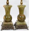 090166 ONYX LAMPS WSPELTER BASE C1920 PAIR