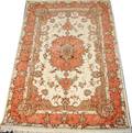 072085 QUM PERSIAN SILK  WOOL RUG 3x5