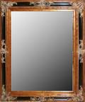 072084 BLACK  GILT BEVELED GLASS MIRROR H51 W41