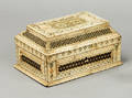 Carved ivory dresser box early 19th c