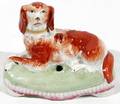 051205 STAFFORDSHIRE POTTERY FIGURAL INK PEN STAND