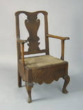 Delaware Valley Pennsylvania Queen Anne walnut close chair ca 1750