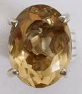 091266 CITRINE  STERLING SILVER 4CT RING