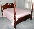 091252 MAHOGANY FULL SIZE POSTER BED  VANITY 20TH C