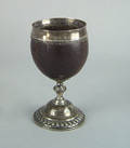 English coconut shell mug 18th c