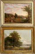 082109 DIA HAWLEY CHILDS OILS ON CANVAS LANDSCAPES