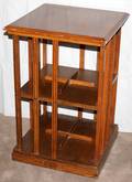 081278 OAK REVOLVING BOOKSTAND C1910 H28 W18