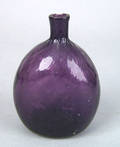 Manheim Stiegel blown amethyst glass flask ca 1770